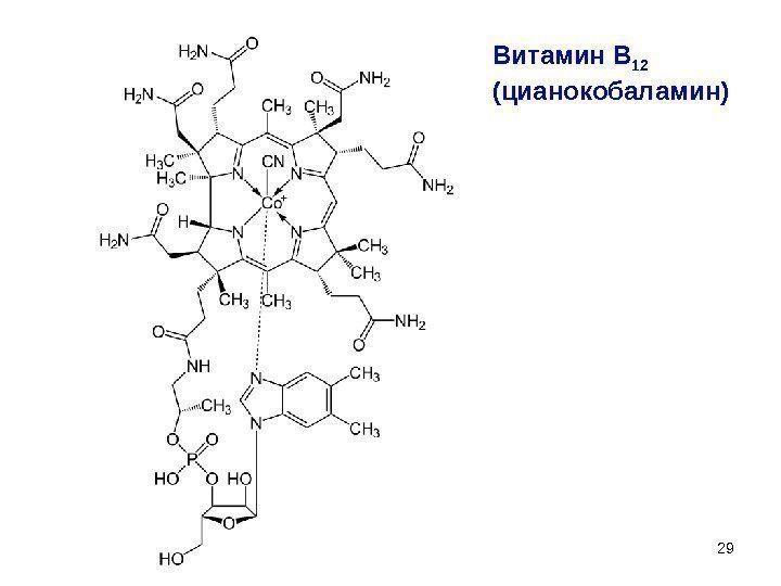 29 Витамин В 12  (цианокобаламин) 