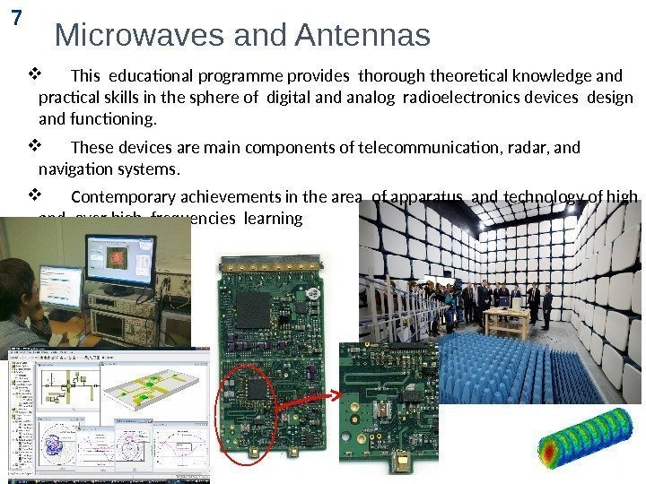 Microwaves and Antennas  This educational programme provides thorough theoretical knowledge and practical skills
