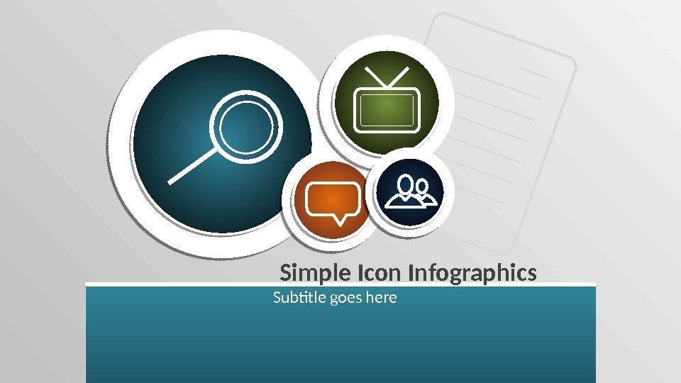 Simple Icon Infographics Subtitle goes here    