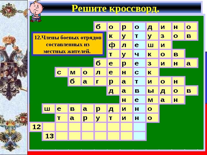   бородино кутузов флеши  тучков березина смоленск багратион давыдов неман шевардино тарутино