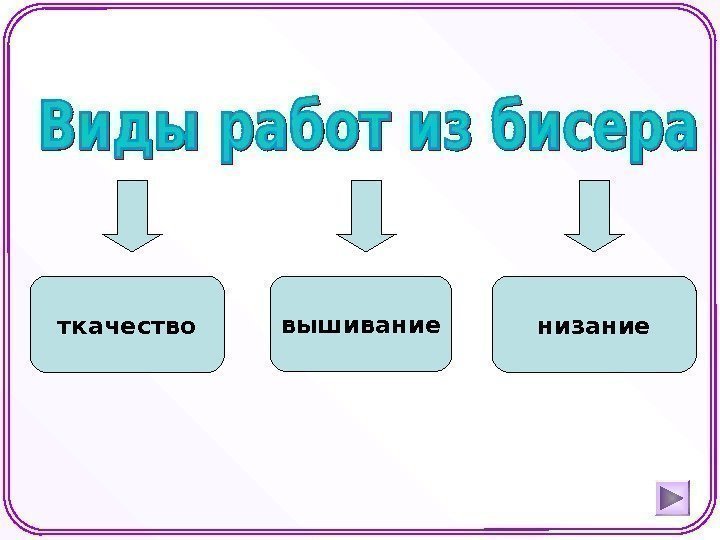 ткачество вышивание низание 