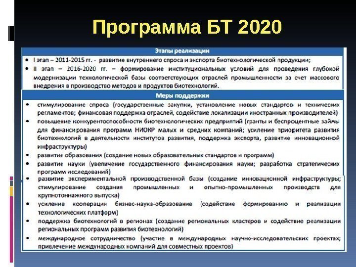 Программа БТ 2020 