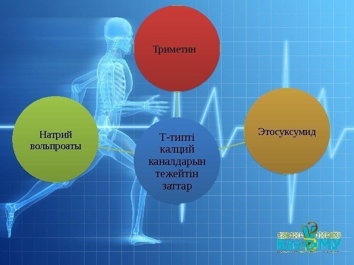 Т-типті калций каналдарын тежейтін заттар. Триметин  Этосуксумид Натрий вольпроаты3 B 11 11 0