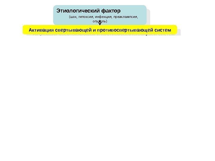 Куликов А. В. Этиологический фактор     (шок, гипоксия, инфекция, преэклампсия, 