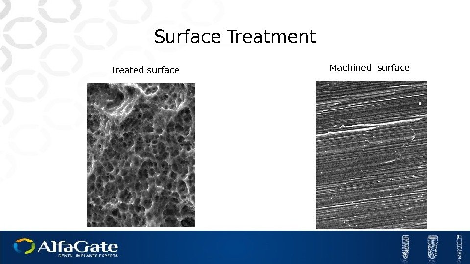 Surface Treatment Machined surface Treated surface 