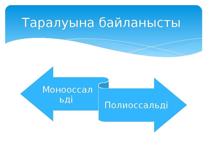 Монооссал ьді Полиоссальді Таралуына байланысты  