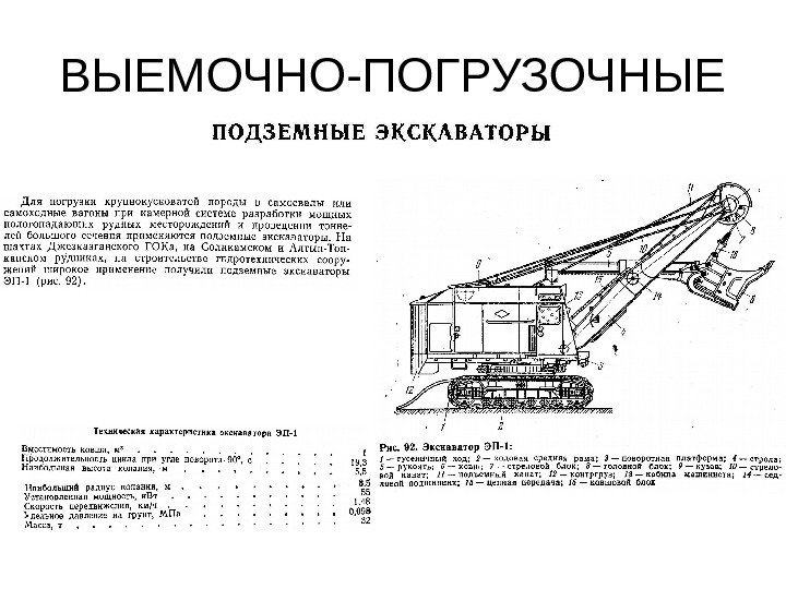 ВЫЕМОЧНО-ПОГРУЗОЧНЫЕ 