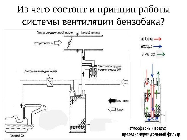 Из чего состоит и принцип работы системы вентиляции бензобака ? 