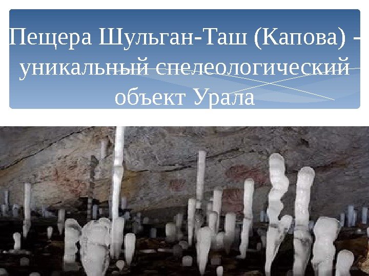 Пещера Шульган-Таш (Капова) -  уникальный спелеологический объект Урала  