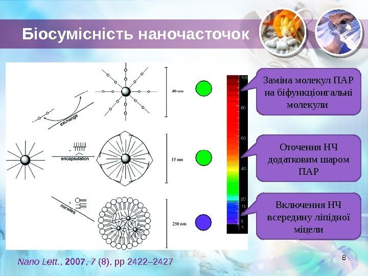 Біосумісність наночасточок 8 Nano Lett. ,  2007 ,  7 (8), pp 2422–
