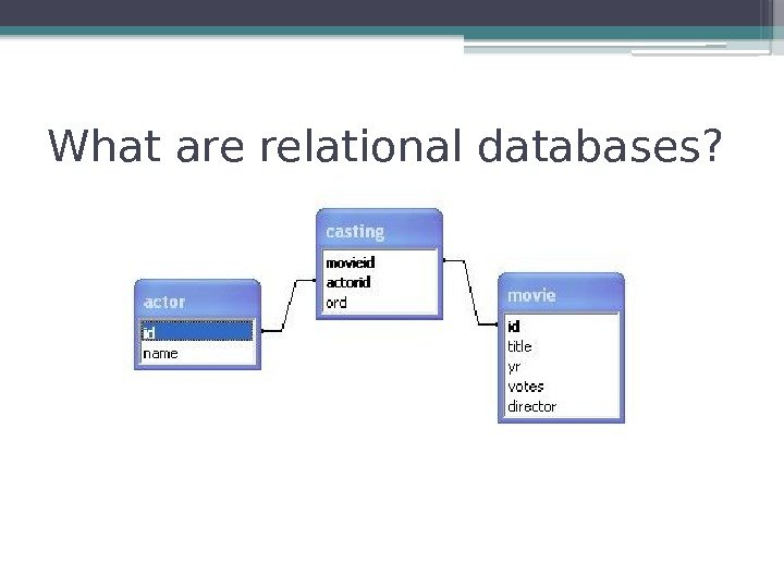 What are relational databases?    