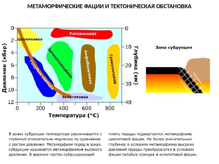    МЕТАОРФИЧЕСКИЕ ПОРОДЫ МЕТАМОРФИЧЕСКИЕ ФАЦИИ И ТЕКТОНИЧЕСКАЯ ОБСТАНОВКА 