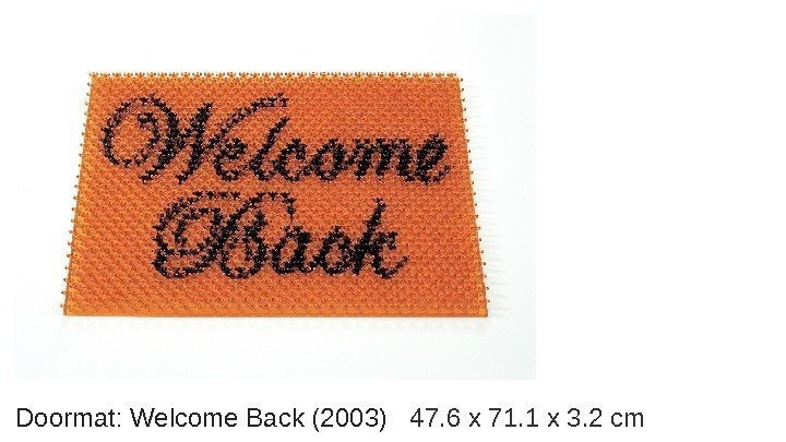 Doormat: Welcome Back (2003)  47. 6 x 71. 1 x 3. 2 cm