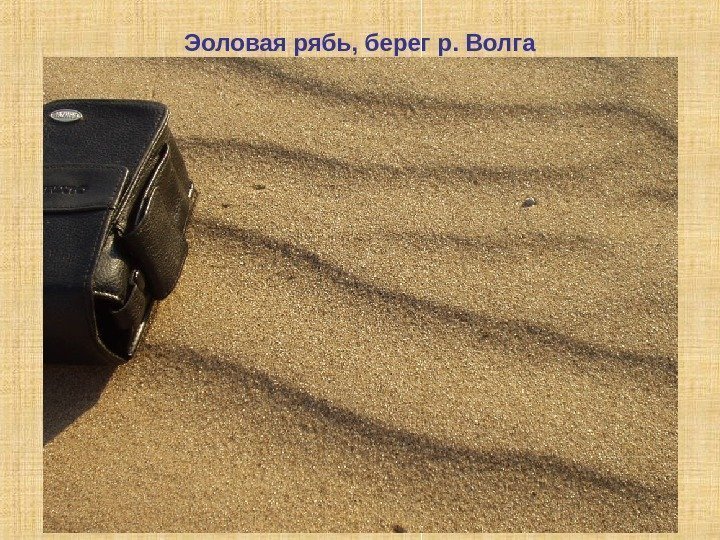 Эоловая рябь, берег р. Волга 