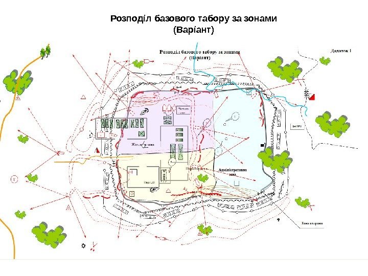   Розподіл базового табору за зонами (Варіант) 