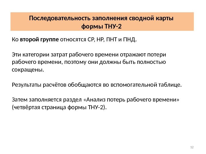 Ко второй группе относятся СР, НР, ПНТ и ПНД.   Эти категории затрат