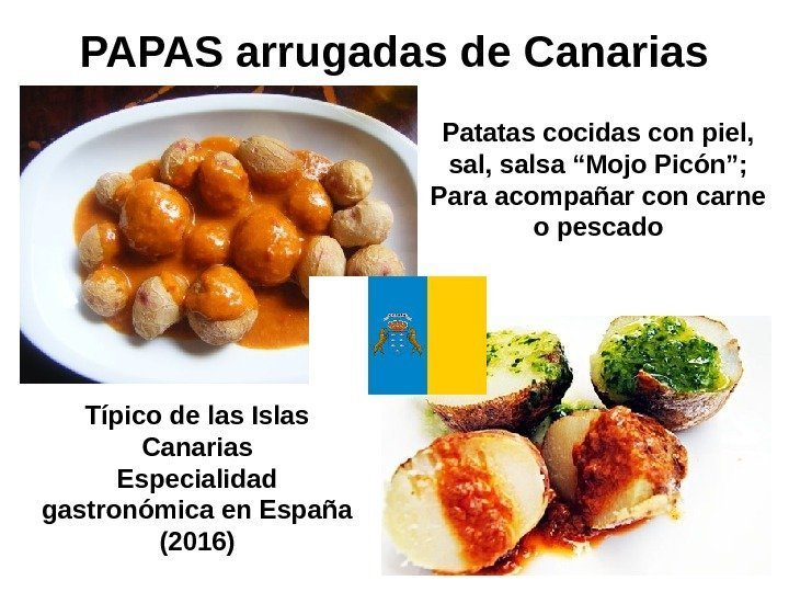   PAPAS arrugadas de Canarias Típico de las Islas Canarias Especialidad gastronómica en