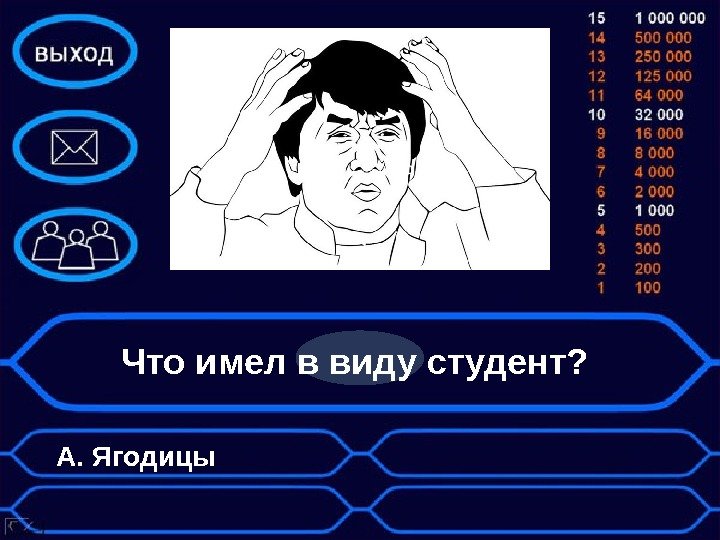 Что имел в виду студент?  А. Ягодицы 