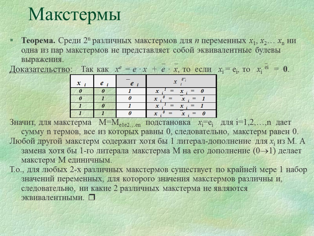 Контрольная алгебра логики