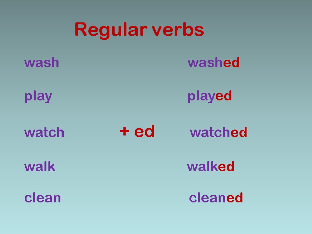 Вторая форма get. Past simple Regular verbs правило. Past simple правильные глаголы. Глагола в past simple Regular verbs. Правильная форма глагола clean.