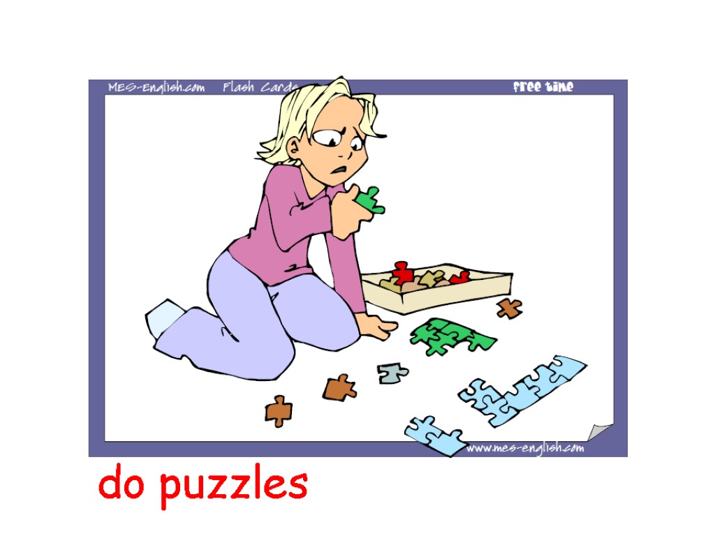 Good at. Пазл для презентации. Make или do Puzzles. Hobbies Flashcards. Doing Puzzles.