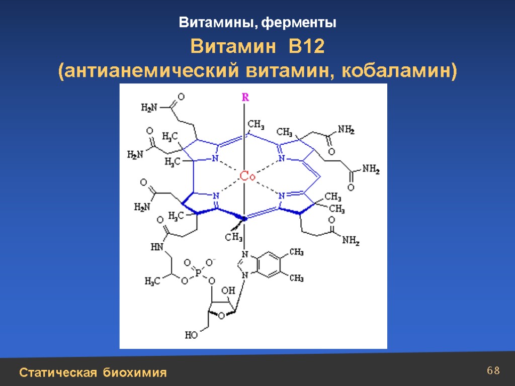 Б 12 исследования. Витамин в12 кобаламин формула. Химическая структура витамина в12. Витамин в12 строение биохимия. Витамин в12 химическое строение.
