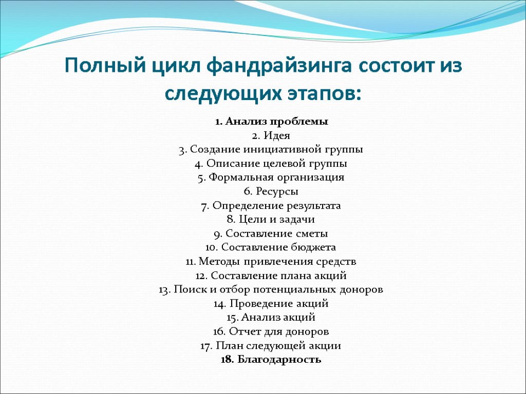 Специфика фандрайзинга для разных типов проектов 6 класс технология