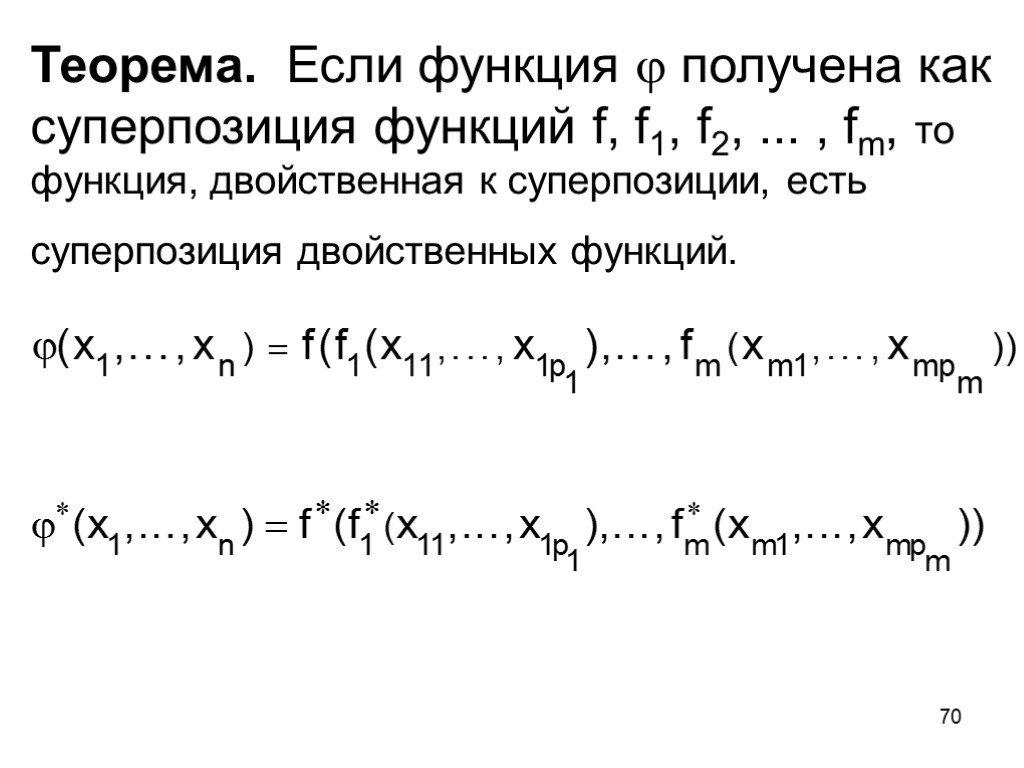 Функция получено. Суперпозиция логических функций. Двойственная функция. Производная суперпозиции функций. Определите вид функции заданной с помощью операции суперпозиции как.