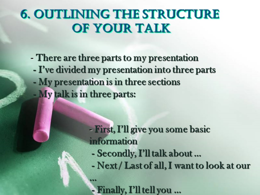 MASTERING PRESENTATION SKILLSSTRUCTURE OF PRESENTATION 1. GREETING THE