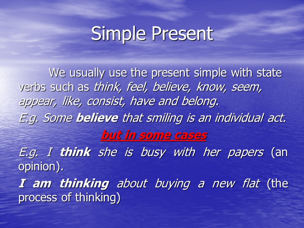 Talk в present simple