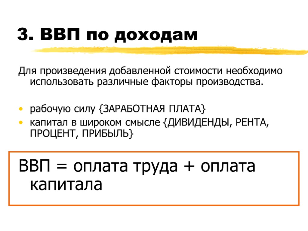 Валовый внутренний продукт это. Формула вычисления ВВП по доходам. Формула расчета ВВП по доходам. ВВП по методу доходов формула. 3. Формула расчета ВВП по доходам.