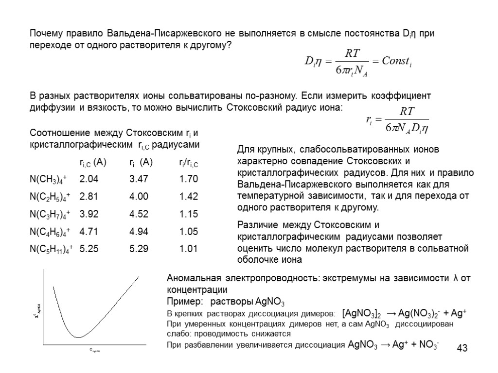 При пропускания через раствор. Правило Вальдена. Уравнение Вальдена Писаржевского. Электропроводность жидких диэлектриков правило Вальдена. Правило Вальдена Писаржевского формула.