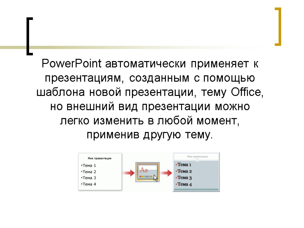 Вид презентации в powerpoint