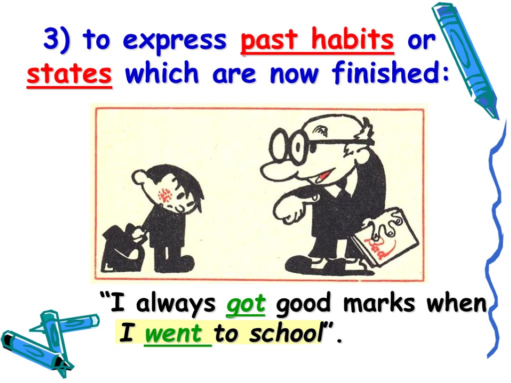 To get better marks. Past Habits. Past Habits правило. Past simple Habits. Past Habits or State.