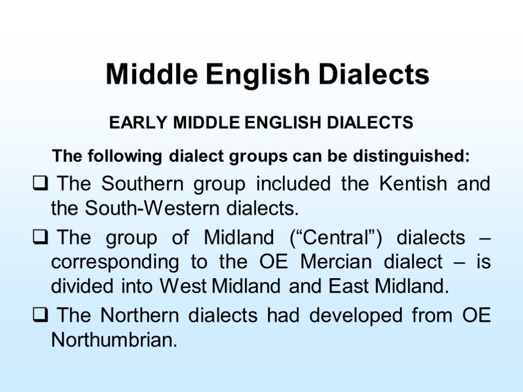 Middle english