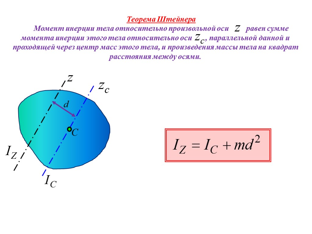 Момент инерции относительно оси проходящей через центр. Момент инерции тела относительно оси проходящей через центр масс. Момент инерции относительно произвольной оси. Момент инерции произвольного тела. Момент инерции шарика относительно оси вращения.