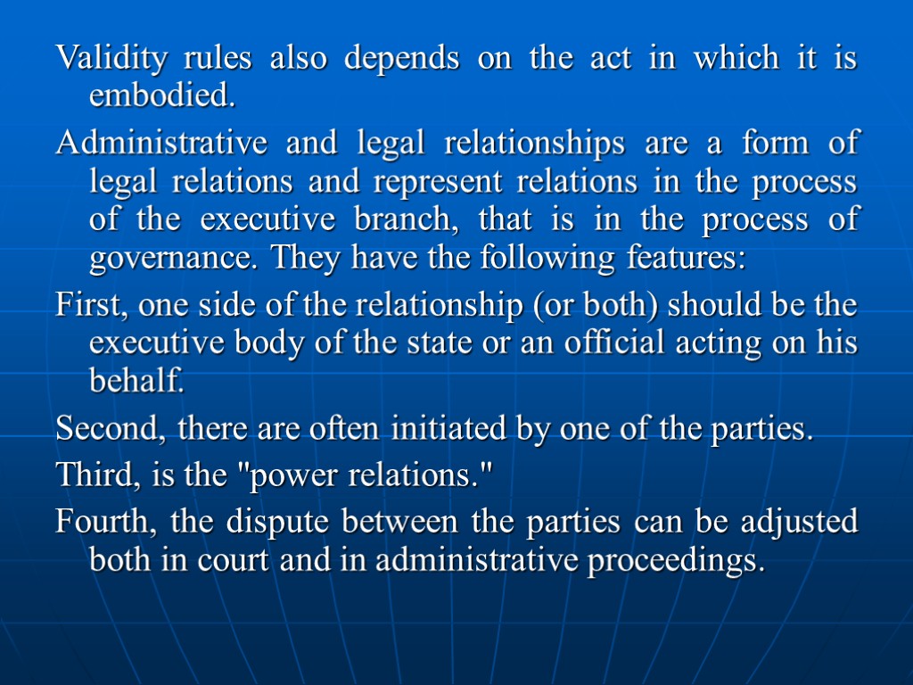 Regulations acts. Legal relationship. Administrative and legal Regulation of entry into and exit from the Russian Federation presentation.