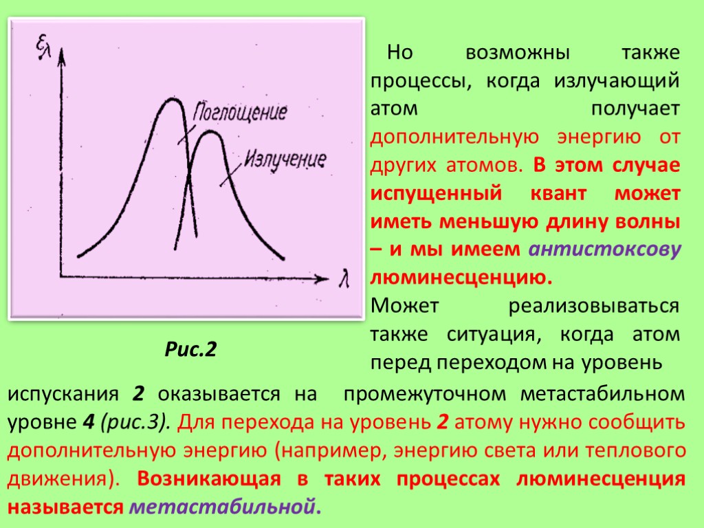 Также в процессе. Процесс люминесценции. Классификация люминесценции. Антистоксова люминесценция. Стоксовая и антистоксовая люминесценция.
