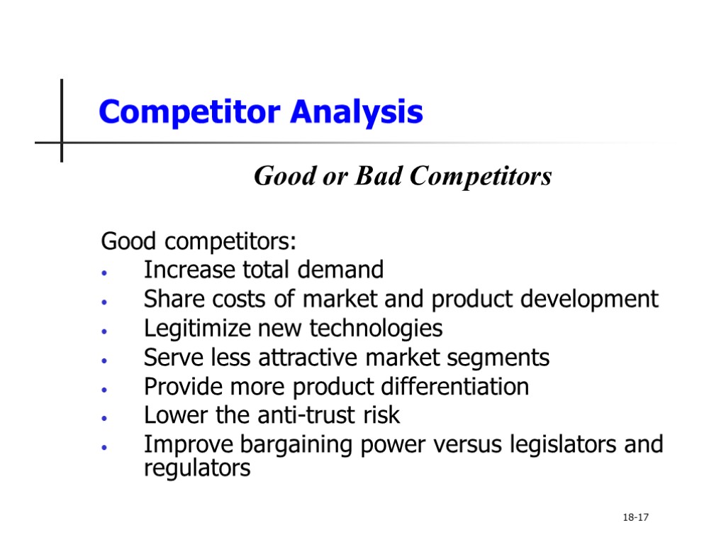 Creating Competitive Advantage Principles of Marketing 18 Learning