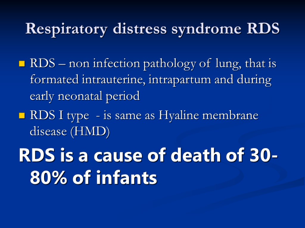 Respiratory disorders in newborns. The occurrence of RD