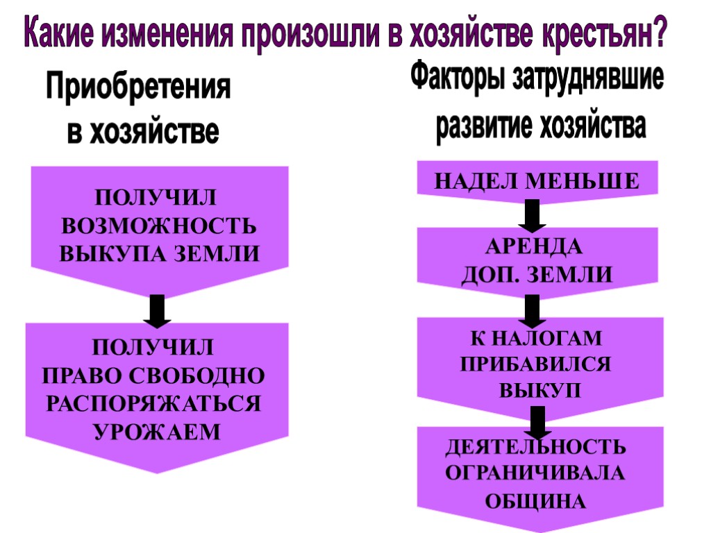 Какие изменения происходят в хозяйстве