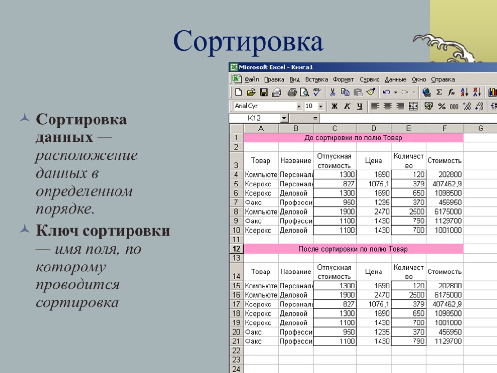 База строк. Сортировка данных в MS excel.. Данные сортировка в эксель. Средства excel для сортировки данных. Microsoft excel сортировка Наименование.