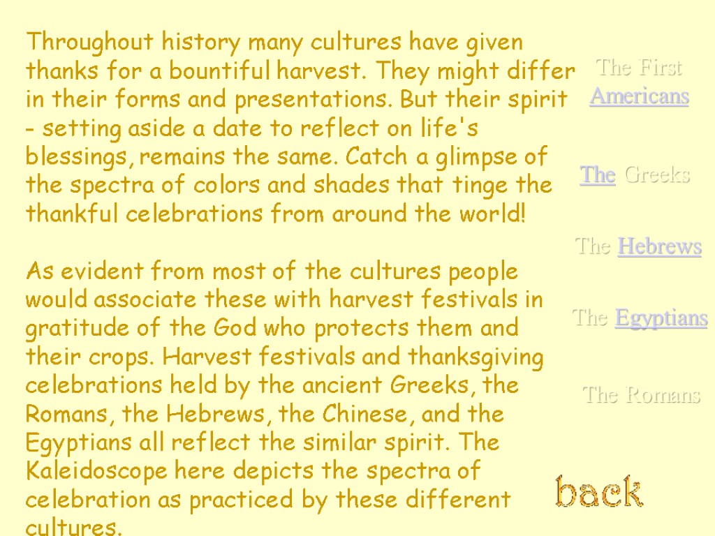 THANKSGIVING DAYContents History and origin Symbols and traditions