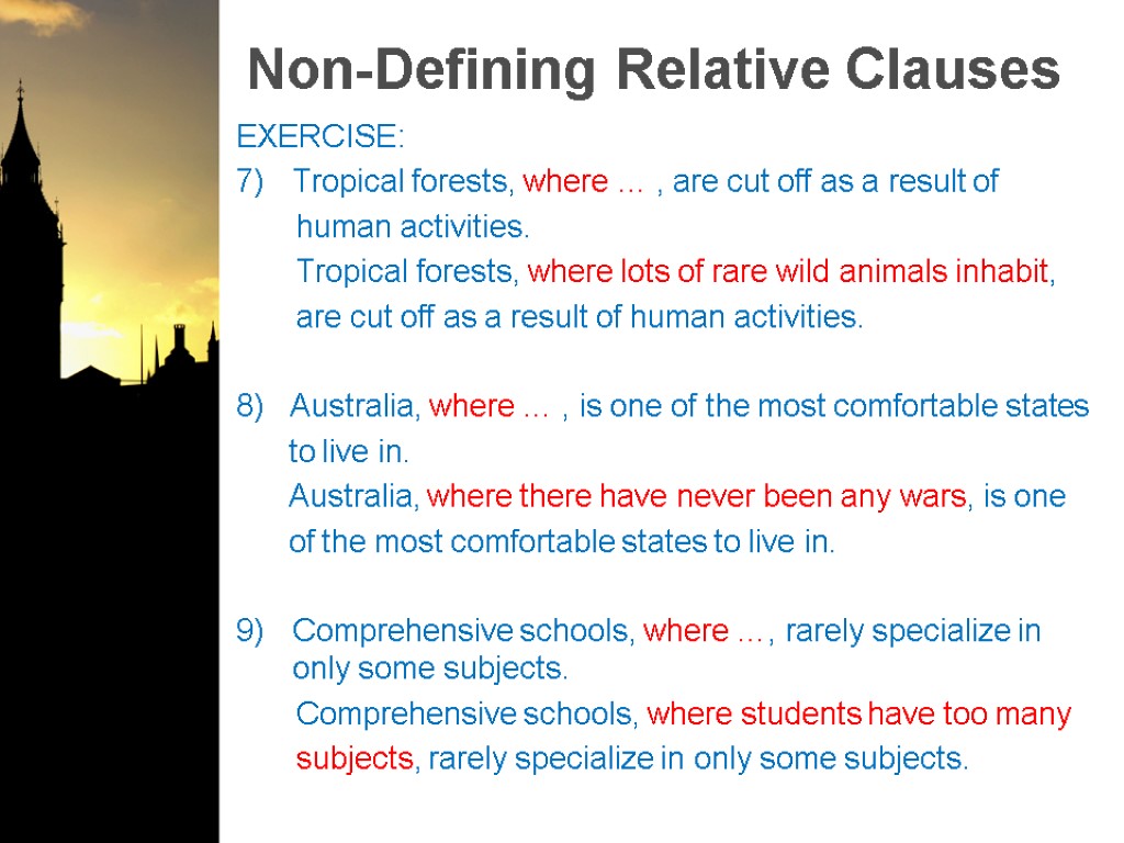 Defining and non defining relative clauses правило презентация