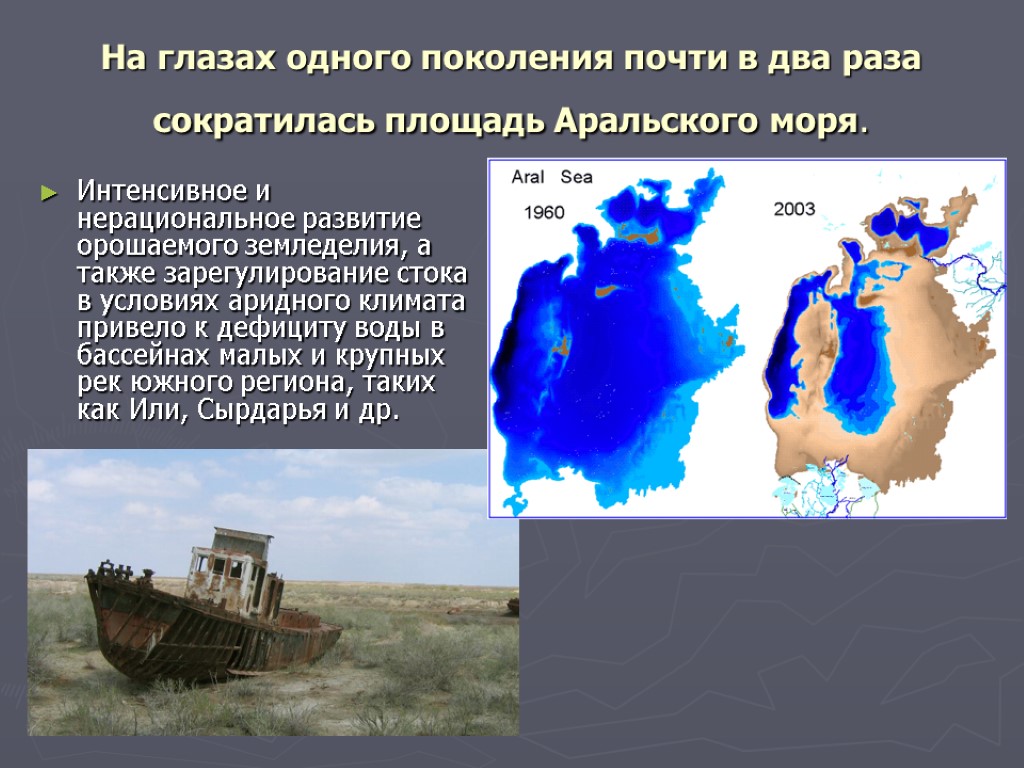 Проблемы аральского моря презентация