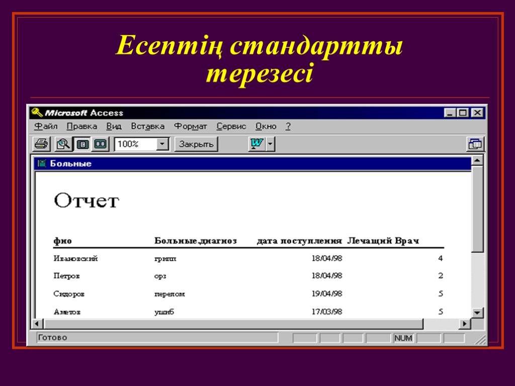 Microsoft access презентация