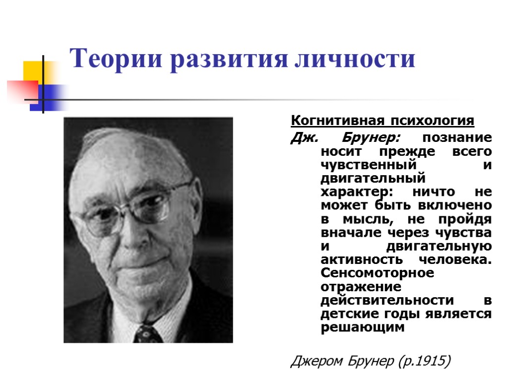 Теории личности в психологии. Джером Брунер когнитивизм. Дж Брунер когнитивная психология. Дж Брунер концепция учения. Когнитивная психология (Нейсер, Брунер, Дж. Келли, а. Бандура).