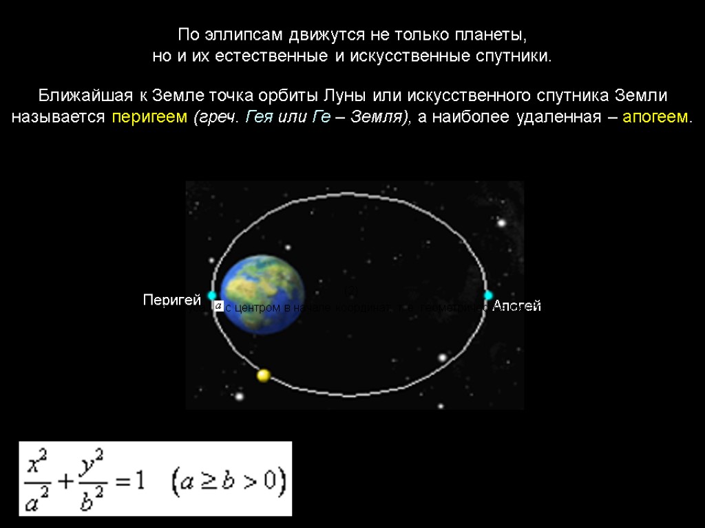 Радиус земной орбиты называется. Планеты движутся по эллипсам. Земля движется по орбите эллипса. Спутник движется вокруг планеты по эллипсу. Ближайшая точка орбиты ИСЗ.