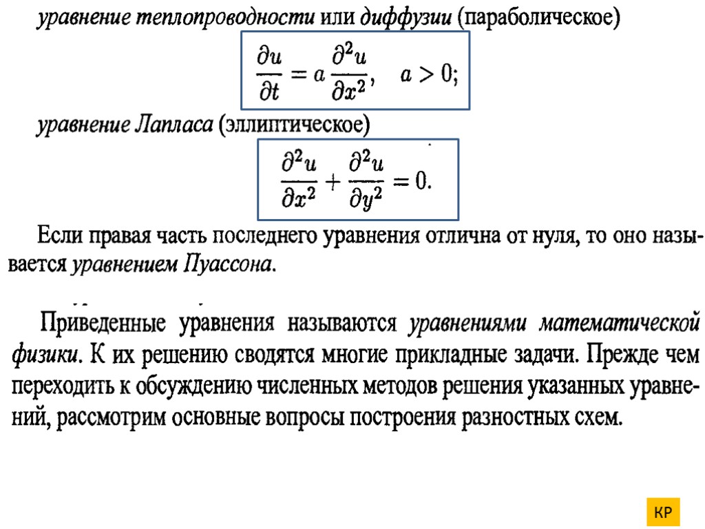 Уравнение теплопроводности явная схема