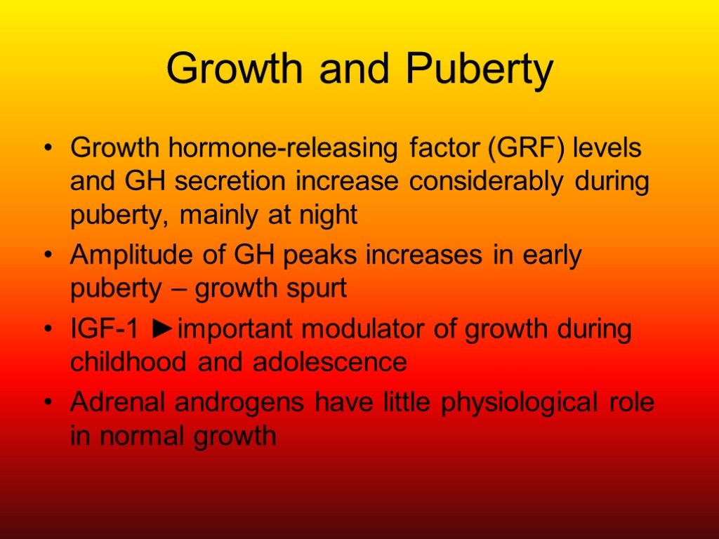 Features of sexual development in children Puberty